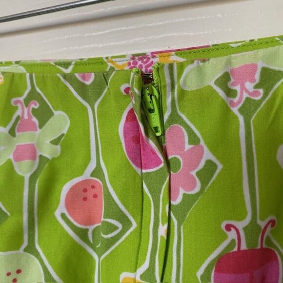VINTAGE Lilly Pulitzer A-Maze-ing Skirt Ladybug & Bee Print Lined Women's 6 - Picture 8 of 10